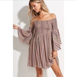 Rose Quartz Smocked OTS Dress